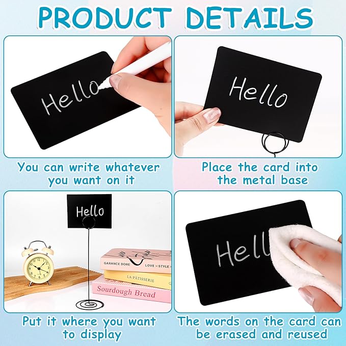30 Pack Mini Chalkboard Signs 4"x3" Small Chalkboard Label - Image 4