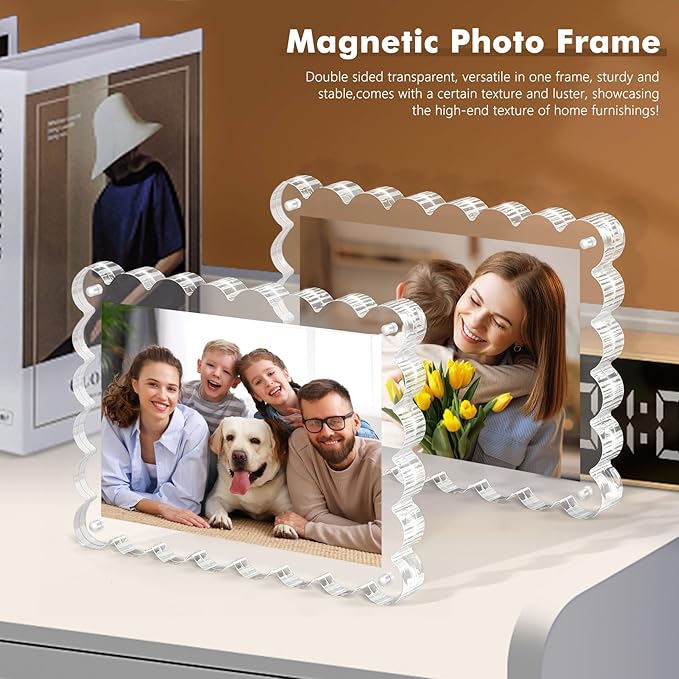 3Pack Magnetic Acrylic Picture Frames 5×7 Inch - Image 2