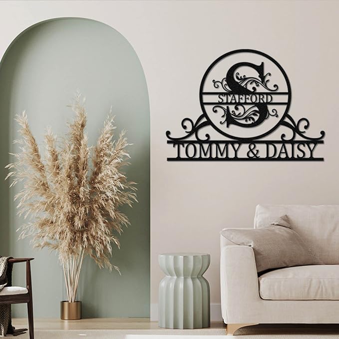 Personalized Metal Name Sign – Custom Last Name & Monogram Wall Décor - Image 2