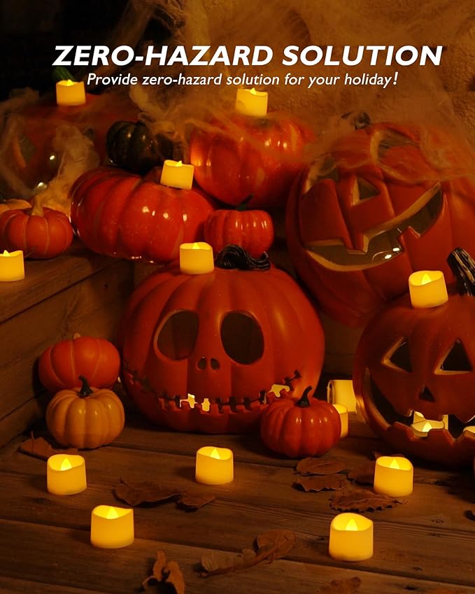 Homemory Timer Tea Lights Candles Battery Operated, 6H Timer Built-in, Auto On - Image 3