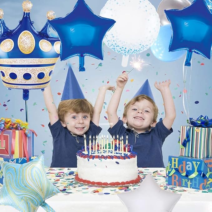 Blue Crown Balloons - Image 3