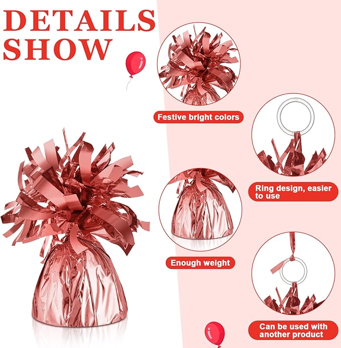 24 Pcs Balloon Weights Metallic Anchor Balloon Holder - Image 3