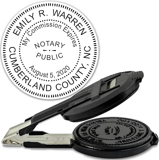 MaxMark Insert Only for Notary Seal Round Embosser for North Carolina State by Maxmark