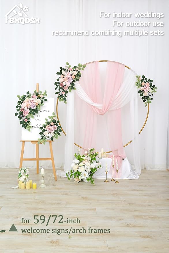 Pack of 2 Artificial Flowers for Backdrop Decoration, Wedding Arch Flowers - Image 5