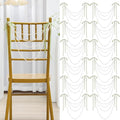 16 Pcs Wedding Pearl Bow Chair Decor Satin Ribbon Bows by Wonderjune