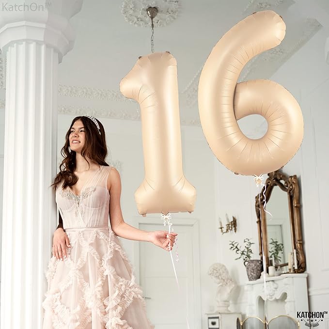 KatchOn, Giant Caramel 16 Balloon Numbers - Image 3