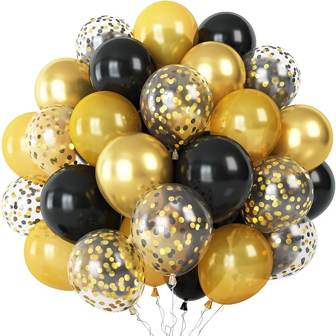 Balloons Gold and Black by Togvu