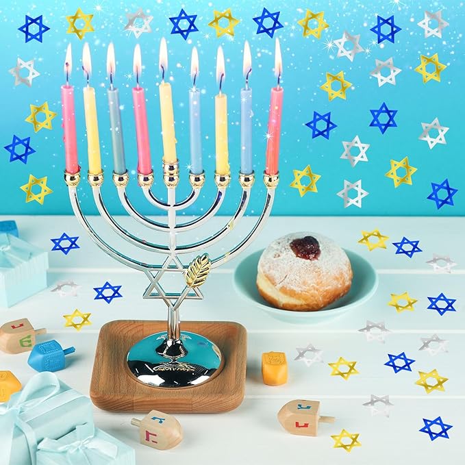MARFOREVER Star of David Glitter Confetti, Hanukkah Confetti Table Decorations - Image 4