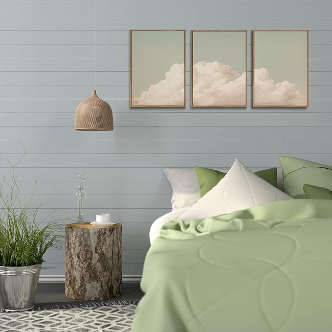 myusuar 3 Piece Large Modern Abstract Canvas Framed Wall Art - Image 2