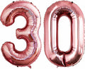 GOER Number 30 Balloons for 30th Birthday Party Decorations, 42 Inch Jumbo Foil by GOER