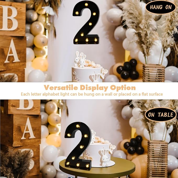 LED Marquee Numbers, 8.58 Inch Led Light Up Numbers - Image 3