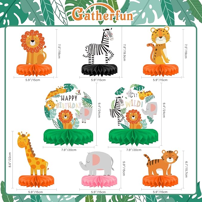 Safari Birthday Decorations Table Centerpiece - Image 2