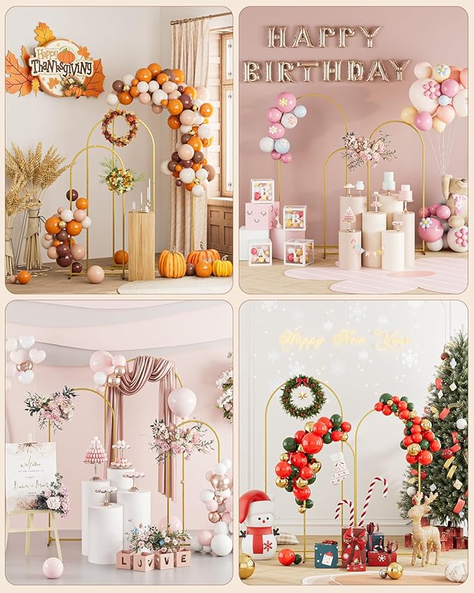 Wedding Arch Set of 3, Balloon Arch Stand Wedding Arch Frame - Image 8