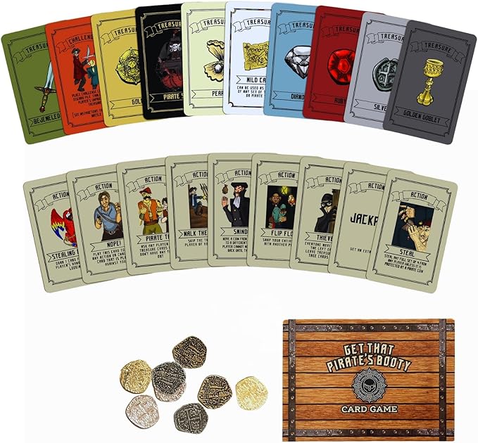 Get That Pirate's Booty Card Game, Fun 2-6 Player Family-Friendly Card Game - Image 7