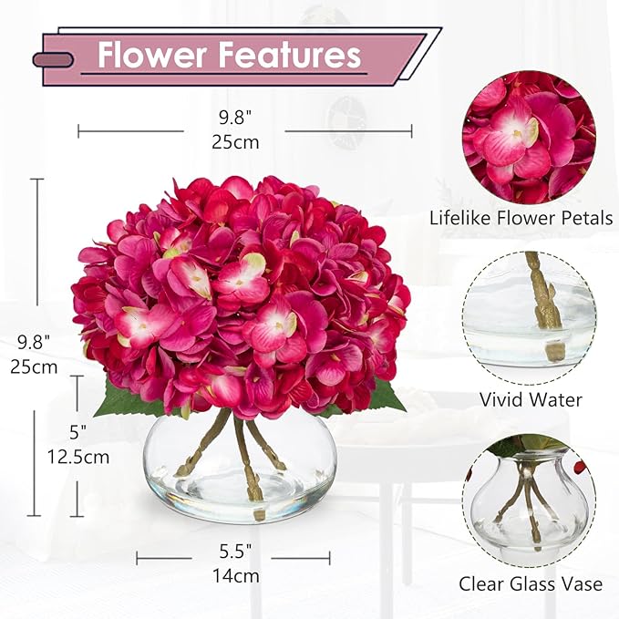 Hollyone Hydrangea Artificial Flowers - Image 2