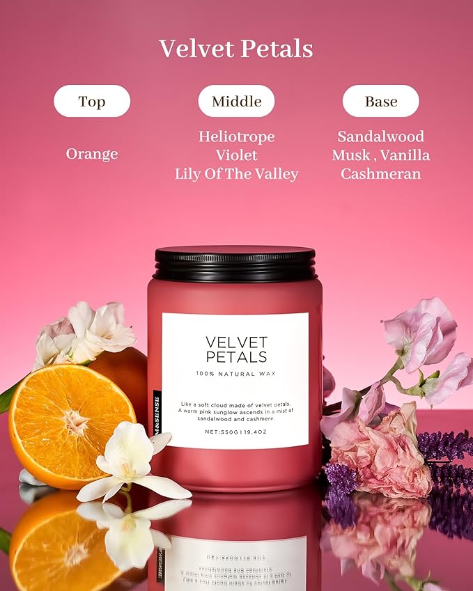 M&SENSE Velvet Petals Large Soy Candles - Image 2