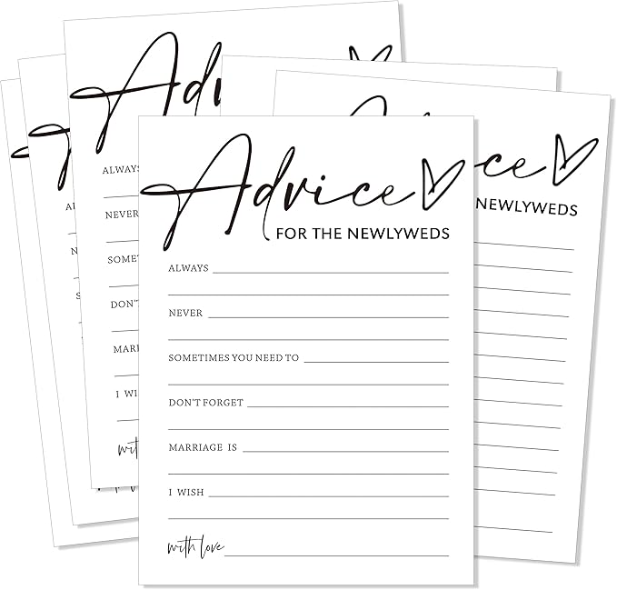 Wedding Advice Cards by Unknown