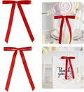 50 PCs Red Bow 5 Inch Long Tail Bows by LiBongTa