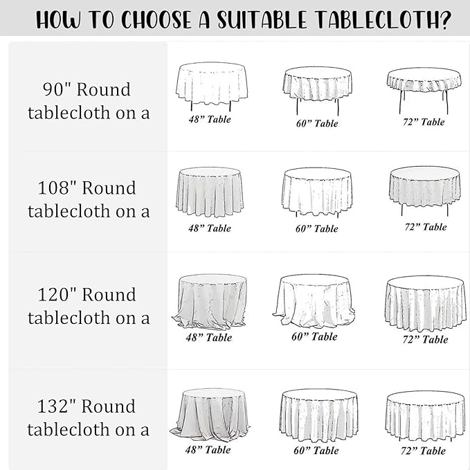 12 Pack White Round Tablecloth 90 Inch Round Table Covers Bulk Washable - Image 7