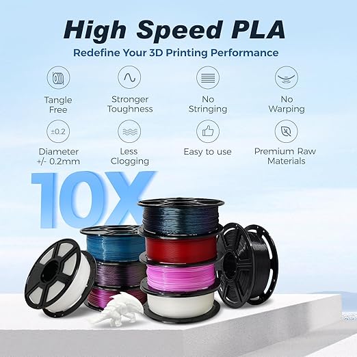 FLASHFORGE Rapid PLA Filament 1.75mm Purple, 500mm/s High Speed Printing - Image 2