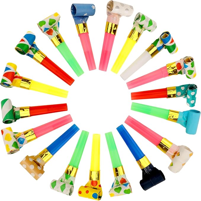 Party Blowers, Party Blowouts, Party Noise Makers Horns, Colorful Birthday - Image 2