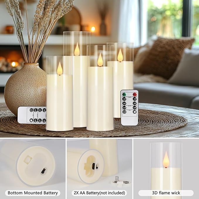 24-Pack A-Series Acrylic LED Flameless Candles - Image 5