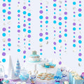 46 Ft Frozen Party Decorations Purple Blue Silver Polka Dots Garlands Hanging by pinkblume