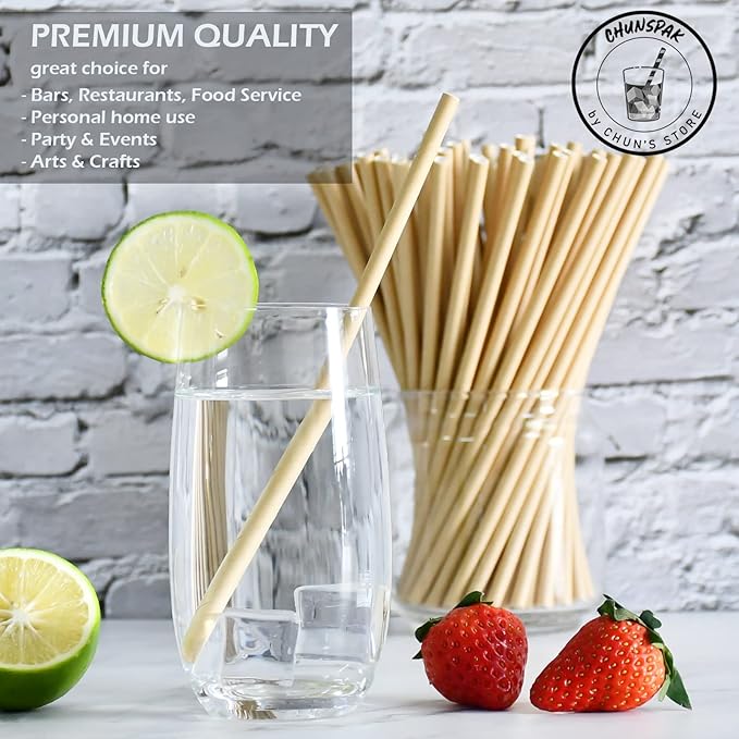 Disposable Paper Drinking Straws, 7.75" x0.24" - Image 3