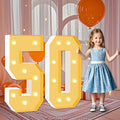 3FT Marquee Numbers 50, Large Light Up Numbers 50th Birthday Decorations by HITINO