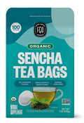 FGO Organic Sencha Green Tea, Eco-Conscious Tea Bags, Resealable Bag, Sourced by FGO