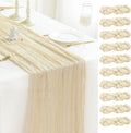 Sioloc 10 Pack Beige Cheesecloth Table Runner Fall Autumn Decor by HEALTHYCOMFORTLIFE