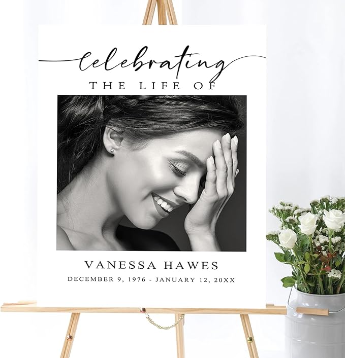 Funeral Welcome Sign, Celebration of Life Decoration, Large Funeral Sign - Image 4