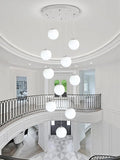 H118 Large Chandeliers for High Ceilings, 12-Lights Mid Century Globe by ShialLighting