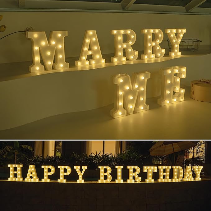 Foaky Rechargeable LED Letter Lights Sign Marquee Light Up Letters Sign - Image 5