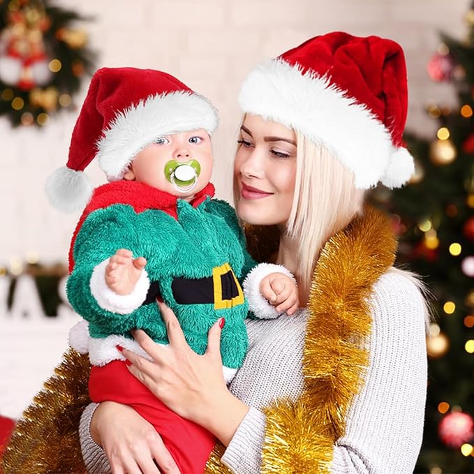 Santa Hat for Adults Christmas Hat Red Velvet Double-Layer Thickening Unisex - Image 4