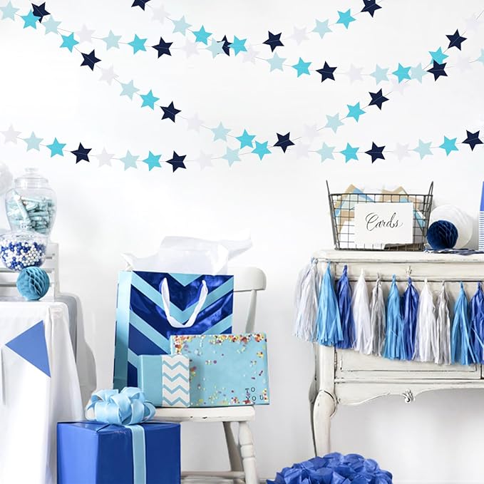 Light-Royal Navy-Blue White Party-Decorations Garland - 62ft Twinkle Little - Image 7