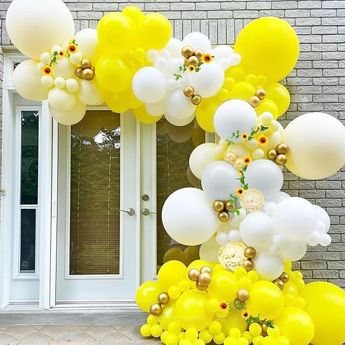 90pack Yellow Balloons Different Size 18/12/10/5 Inch Yellow Balloon Garland - Image 4