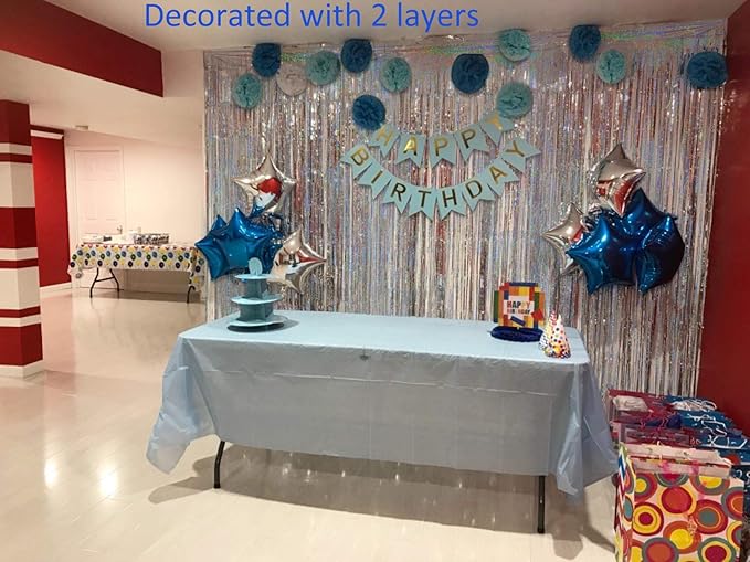 Foil Fringe Curtains Independence Day Decorations - Image 9