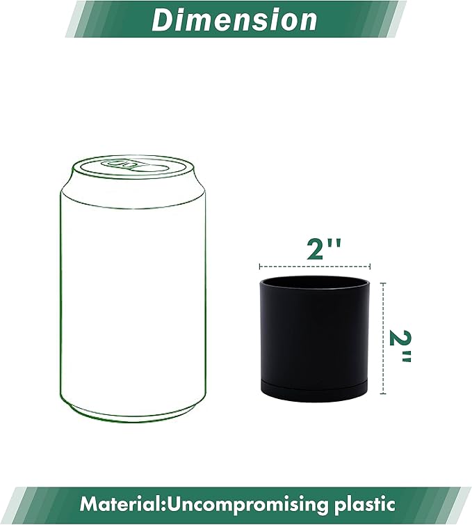 D'vine Dev 24 Pack 2 Inch Mini Plastic Plant Pots, Small Garden Planters - Image 2