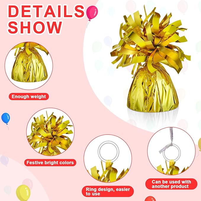 24 Pcs Balloon Weights Metallic Anchor Balloon Holder - Image 3