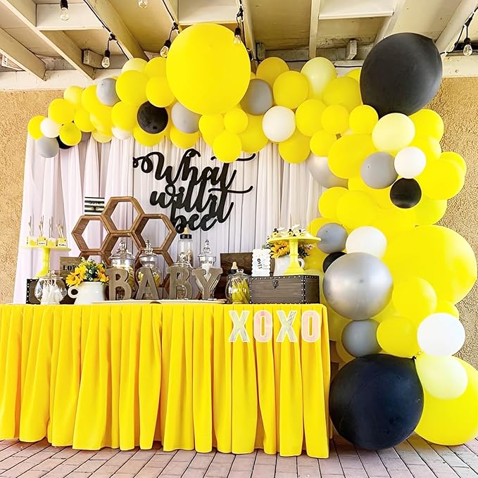 90pack Yellow Balloons Different Size 18/12/10/5 Inch Yellow Balloon Garland - Image 7