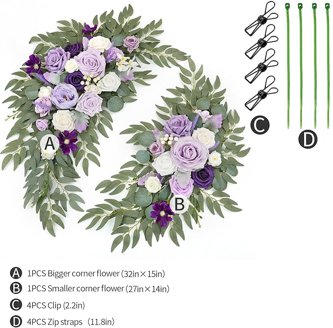 Artificial Wedding Arch Flowers Kit - Image 6