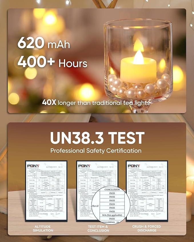 Homemory 24pcs Flameless LED Tea Lights - Image 4