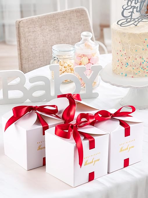 MESHA Gift Boxes 4x4x4'' 10 Pack, Small White Gift Boxes - Image 7