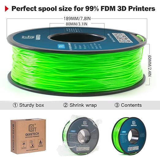 Geeetech TPU Filament 1.75mm – 95A Flexible 3D Printer Filament - Image 7