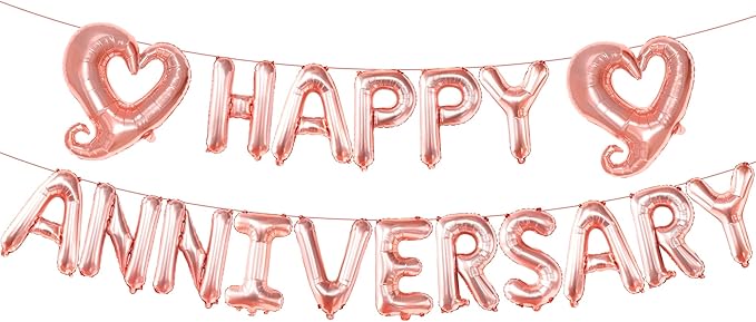 KatchOn Rose Gold Anniversary Balloons - Image 8