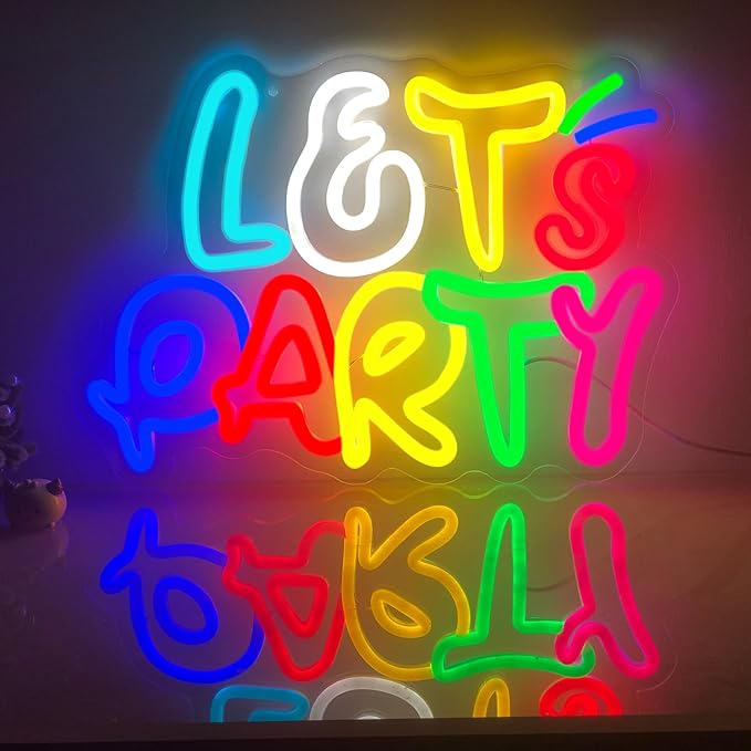 Let's Party Neon Sign for Wall Decor - Image 2