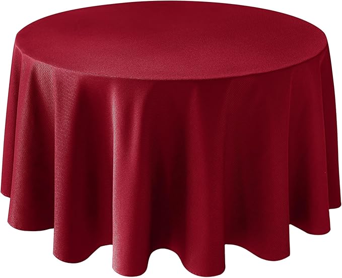 Biscaynebay Textured Fabric Round Christmas Table Cloths 108", Wedding and by Biscaynebay