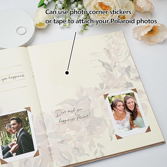 Vienrose Wedding Guest Book Polaroid Guest Book Photo GuestBook Sign in book - Image 2