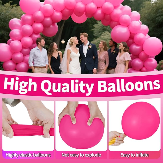 KAWKALSH Hot Pink Balloon 12 Inch - Image 3